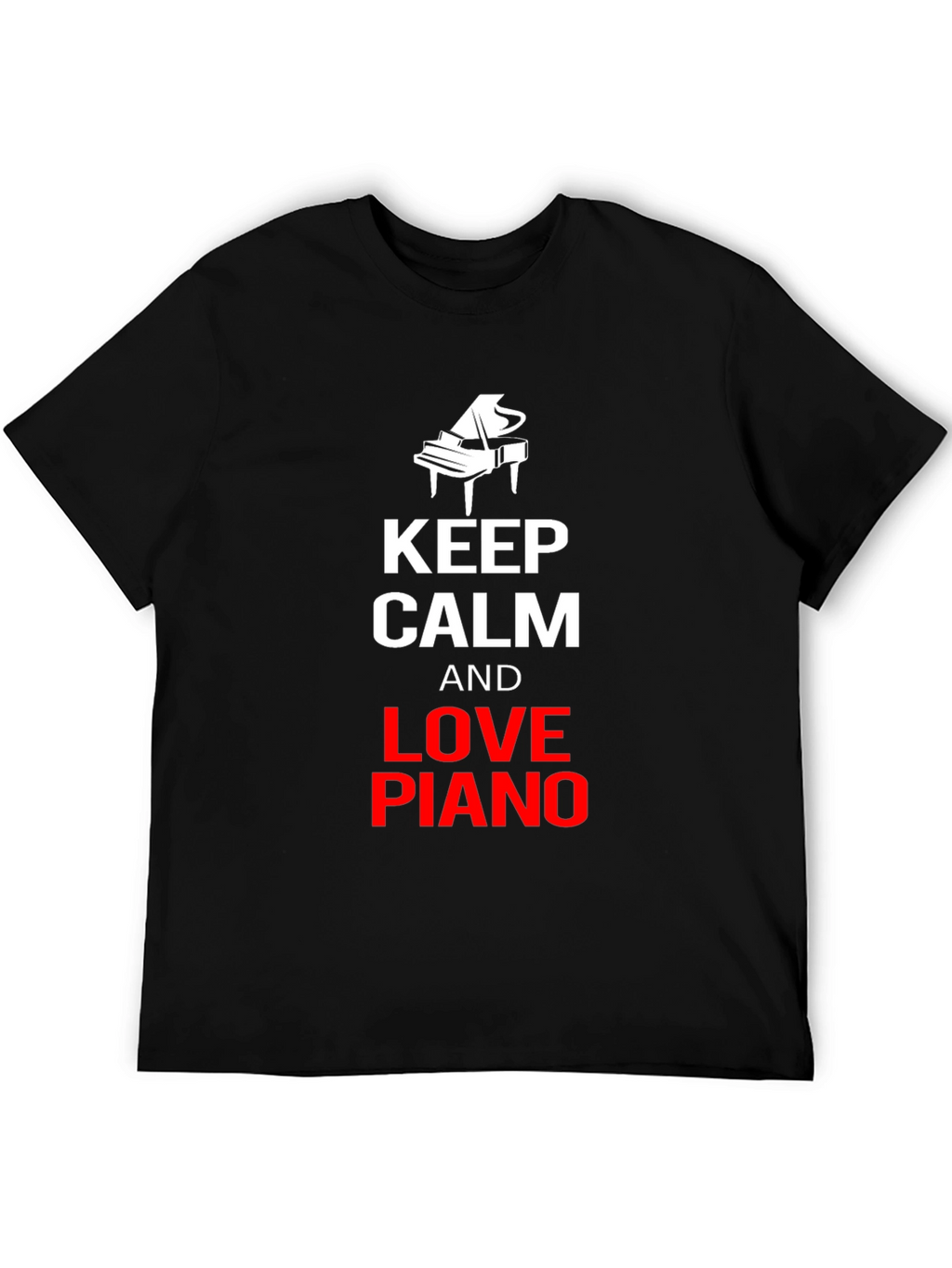 Keep Calm and Love Piano Black T-Shirt