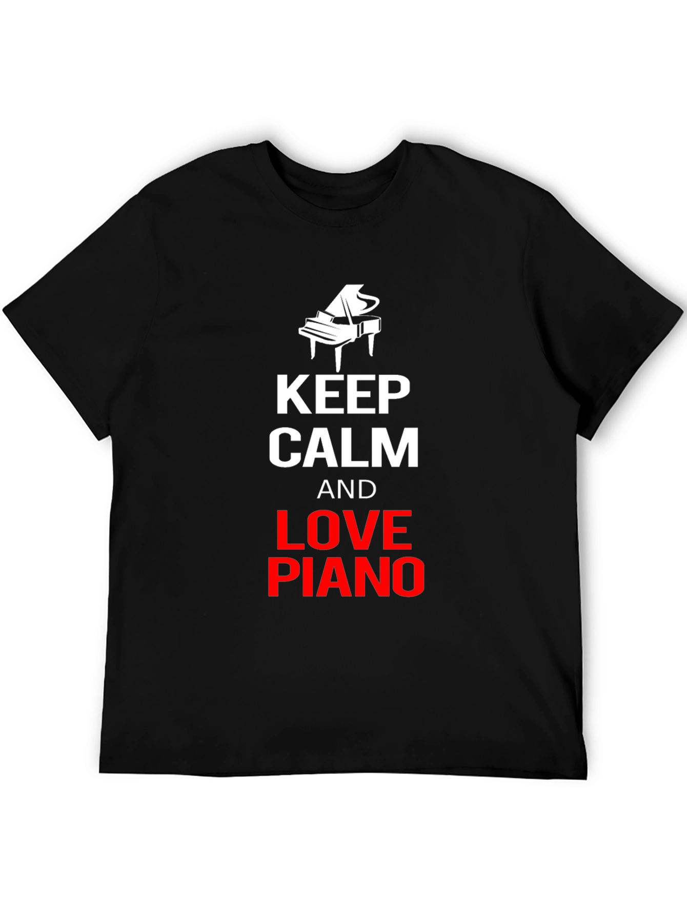 Keep Calm and Love Piano Black T-Shirt