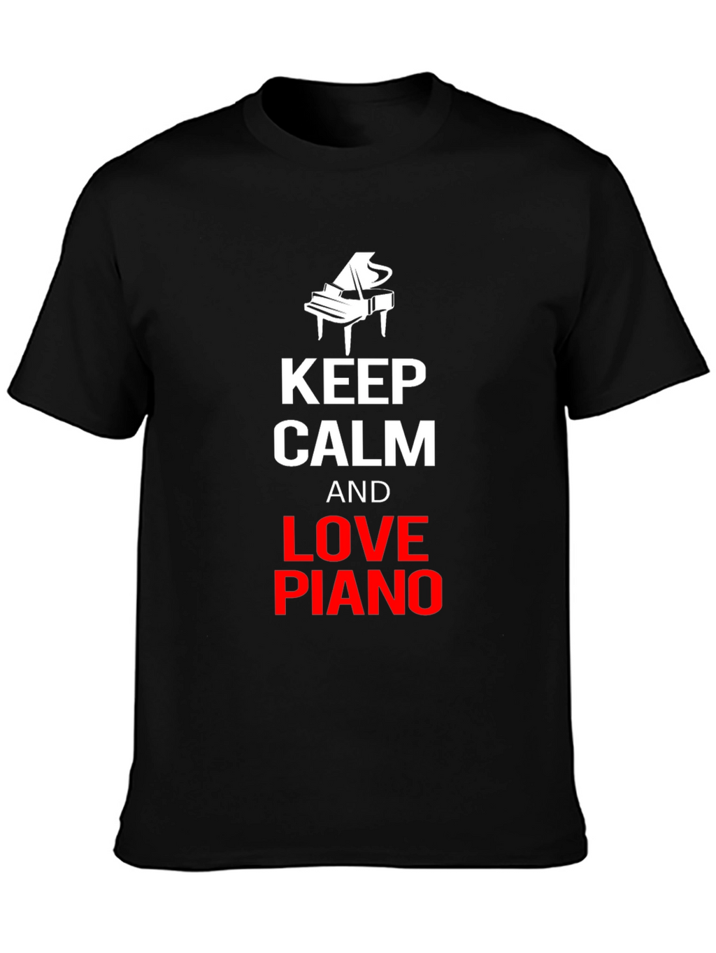 Keep Calm and Love Piano Black T-Shirt
