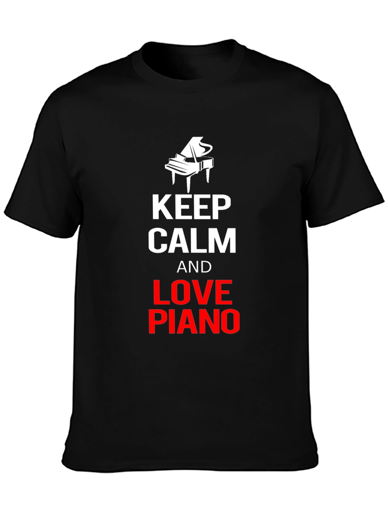 Keep Calm and Love Piano Black T-Shirt