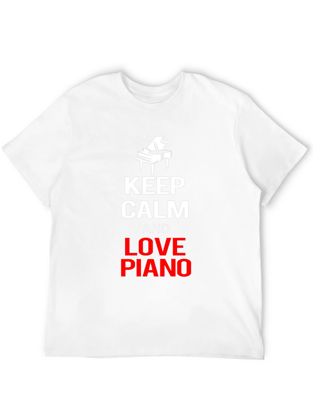 Keep Calm and Love Piano Black T-Shirt