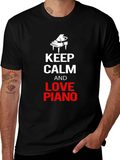 Keep Calm and Love Piano Black T-Shirt