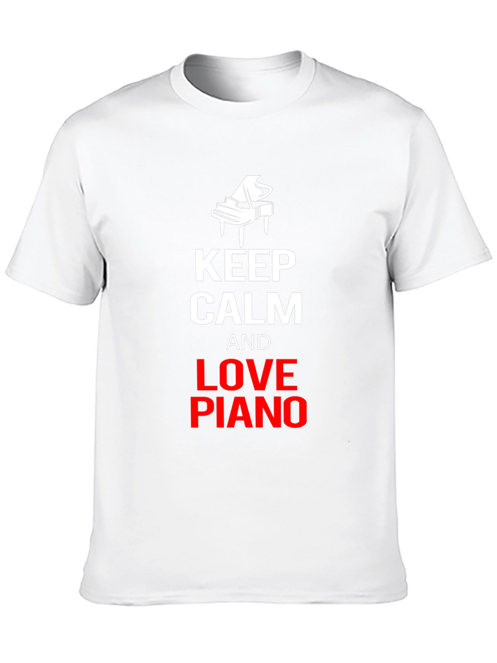 Keep Calm and Love Piano Black T-Shirt