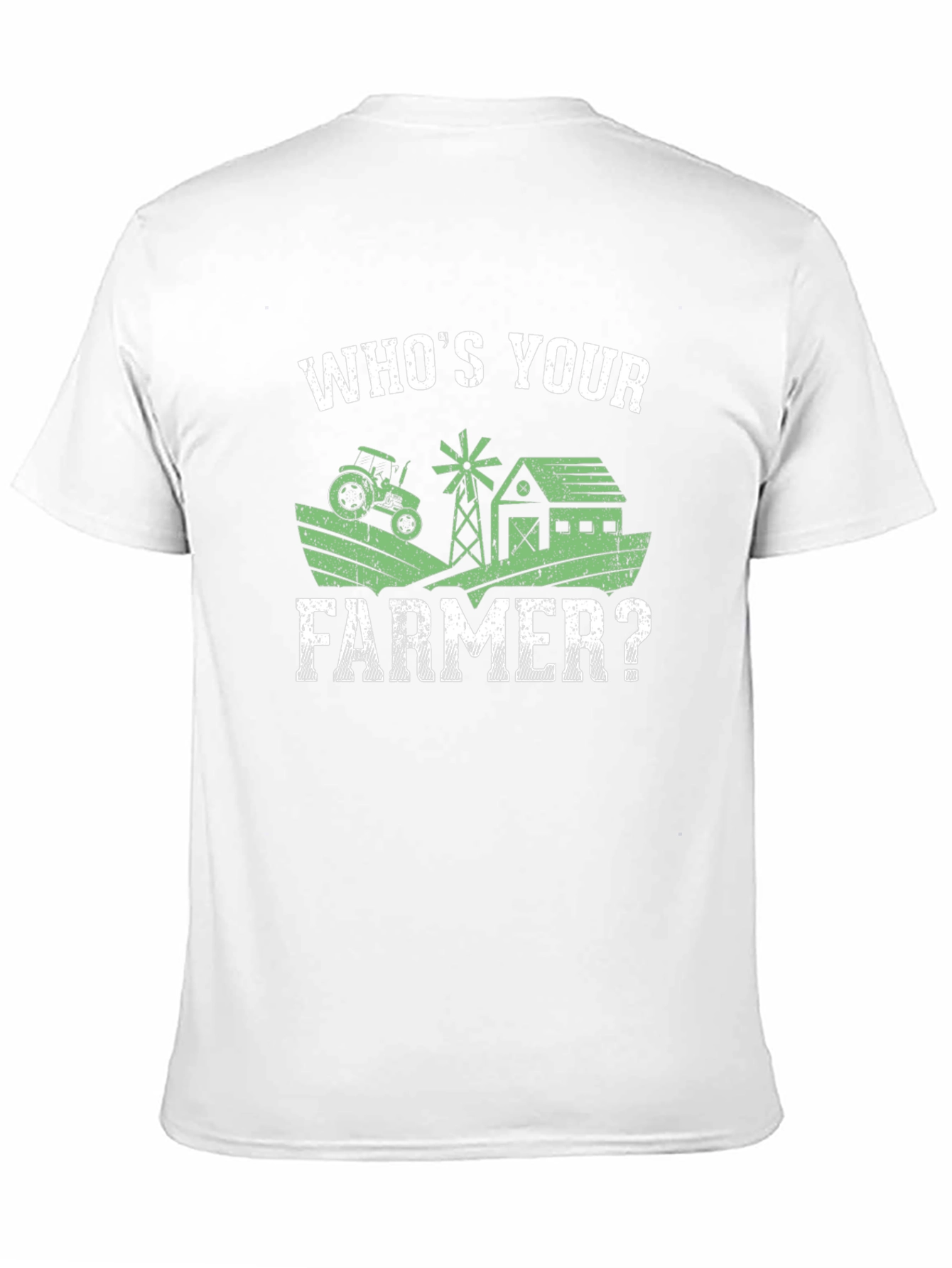 Whos Your Farmer? Black Graphic T-Shirt