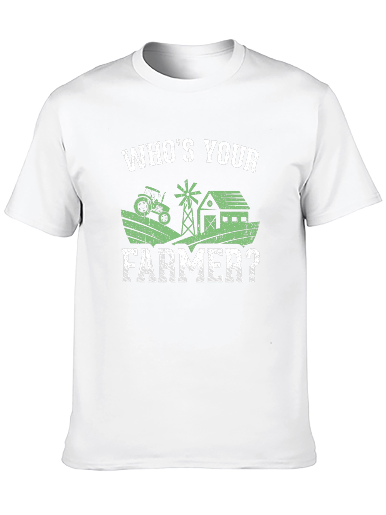 Whos Your Farmer? Black Graphic T-Shirt