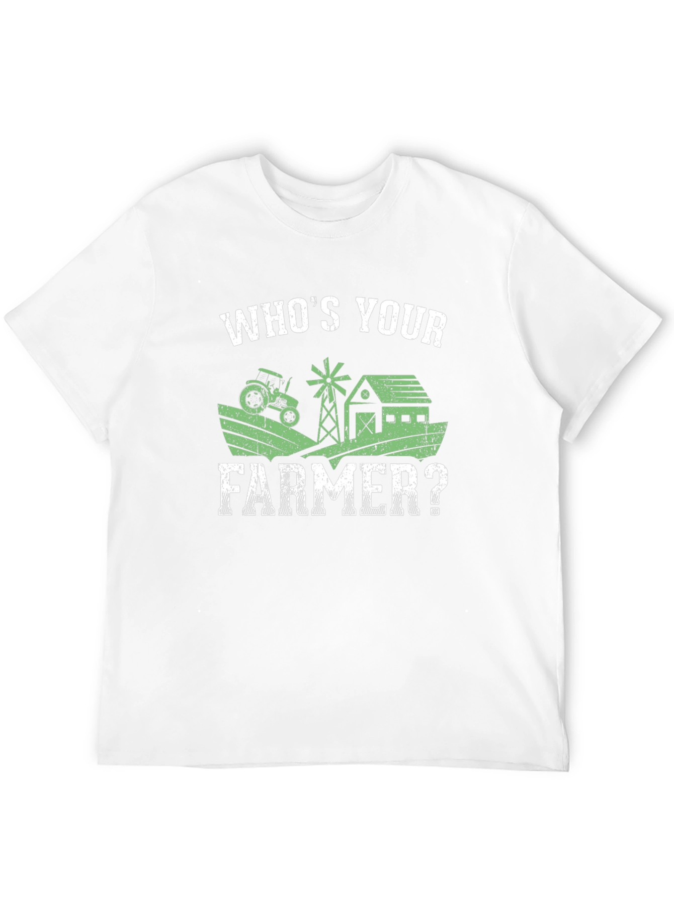 Whos Your Farmer? Black Graphic T-Shirt