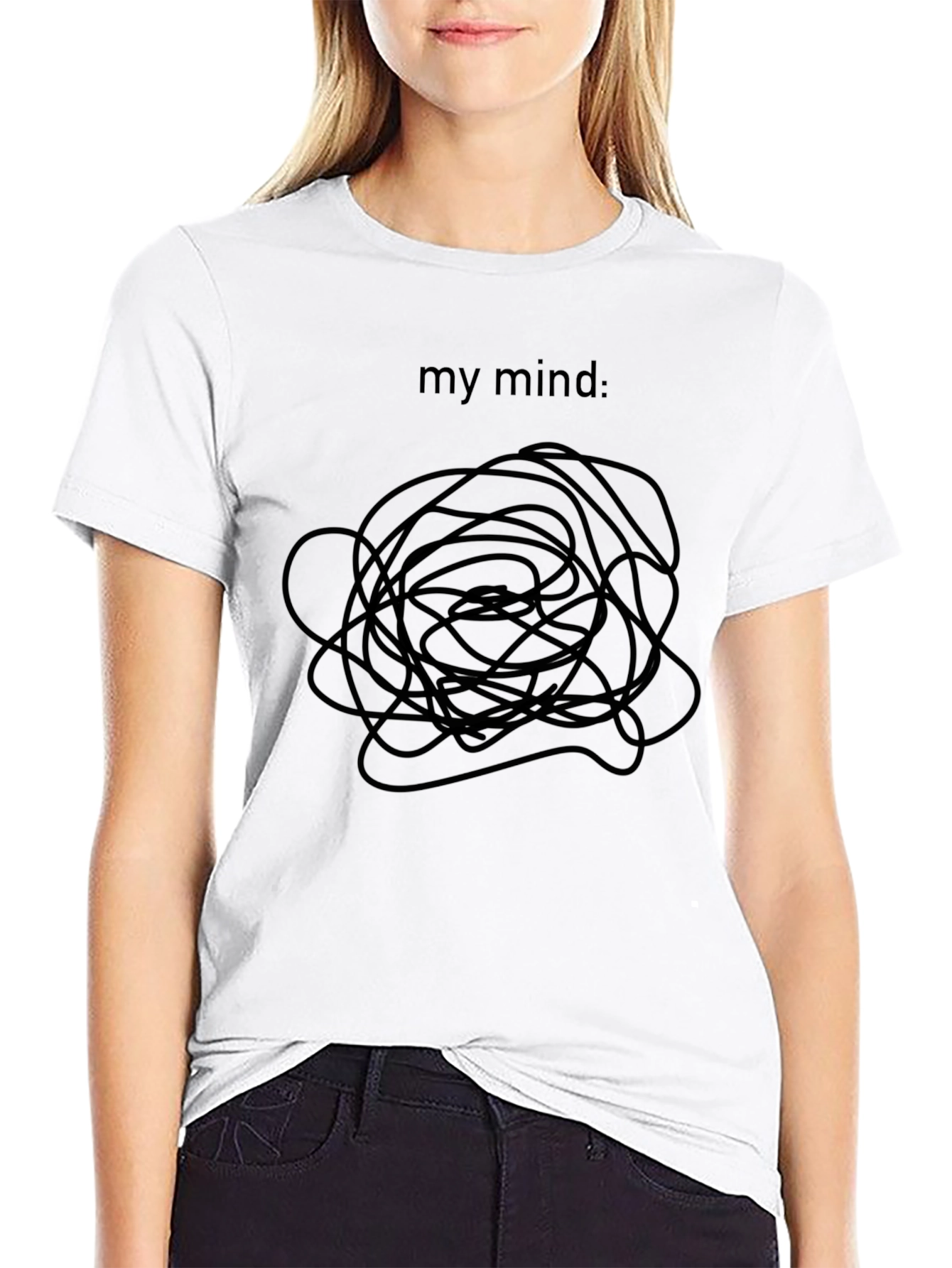 My Mind Black T-Shirt - Tangled Mess Graphic Tee