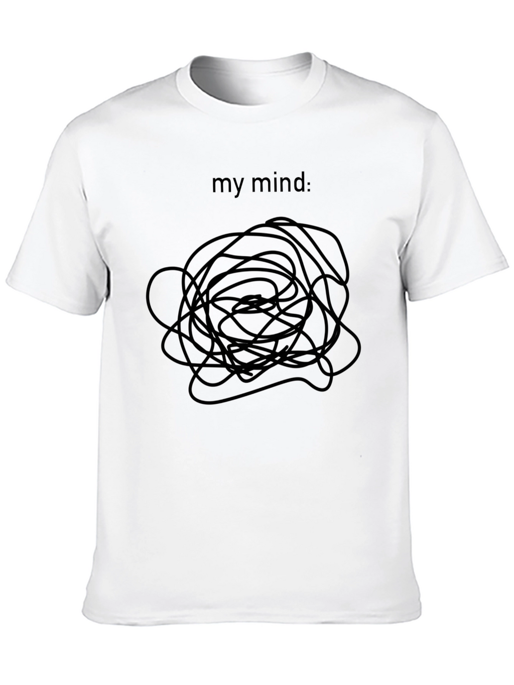 My Mind Black T-Shirt - Tangled Mess Graphic Tee