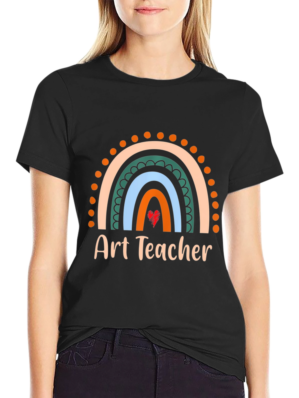Art Teacher Rainbow Graphic Tee