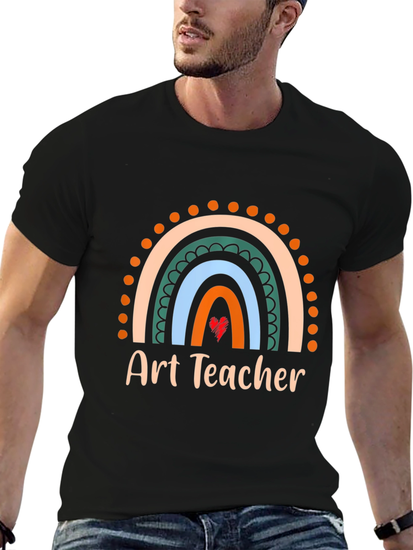 Art Teacher Rainbow Graphic Tee
