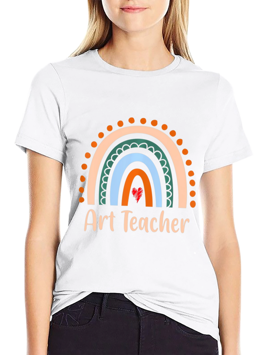 Art Teacher Rainbow Graphic Tee