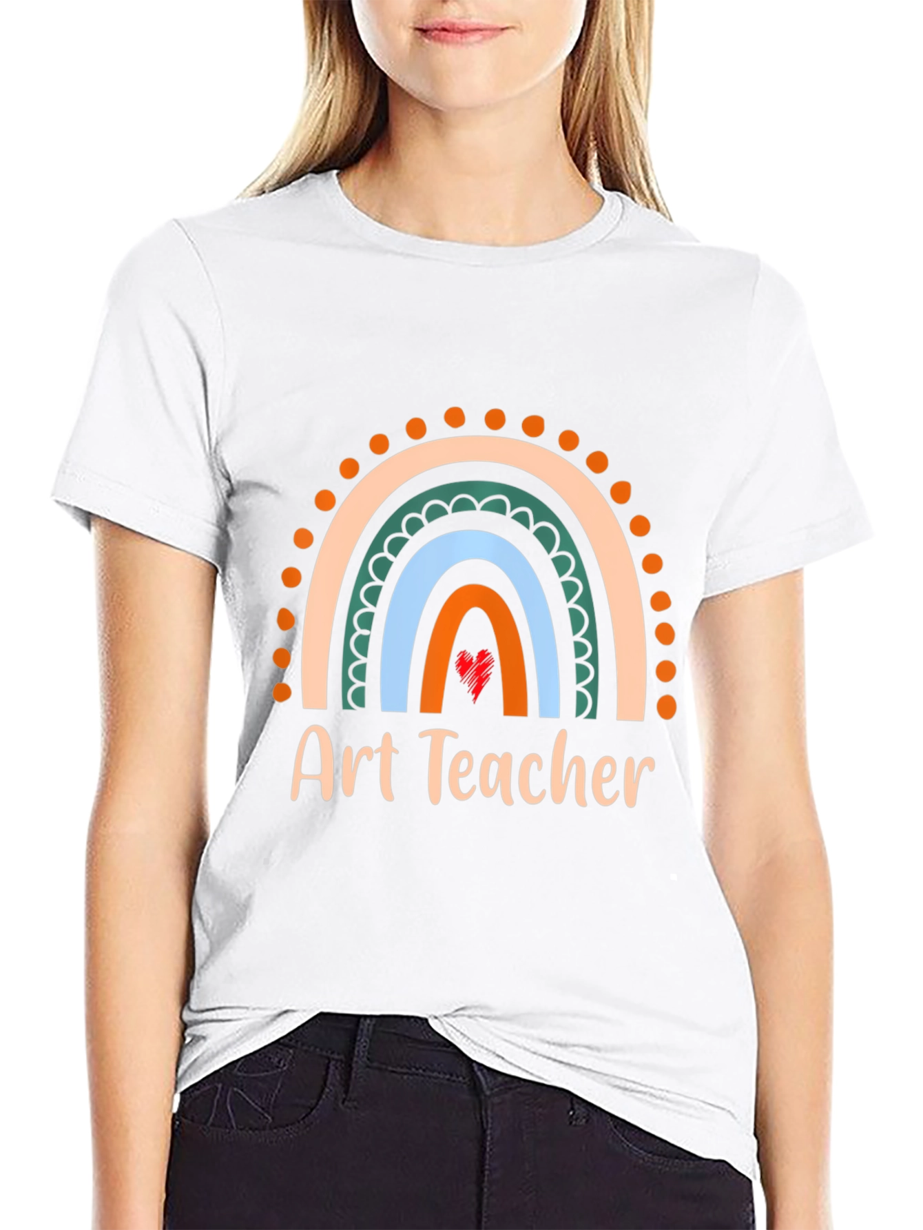 Art Teacher Rainbow Graphic Tee