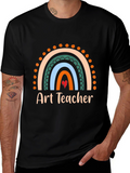 Art Teacher Rainbow Graphic Tee
