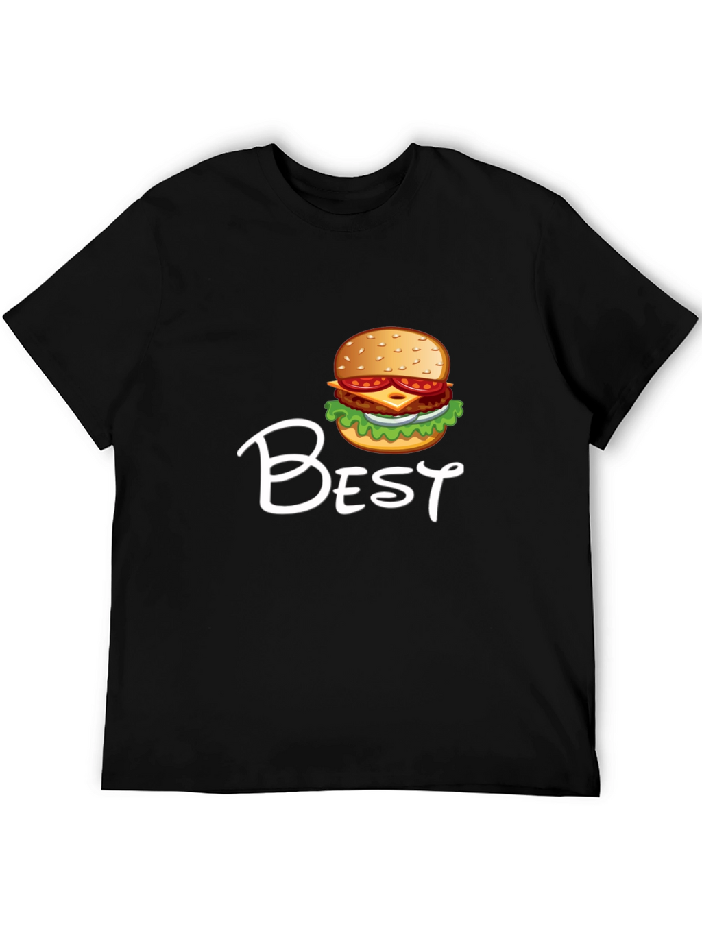Best Burger Graphic Black T-Shirt - Casual Menswear