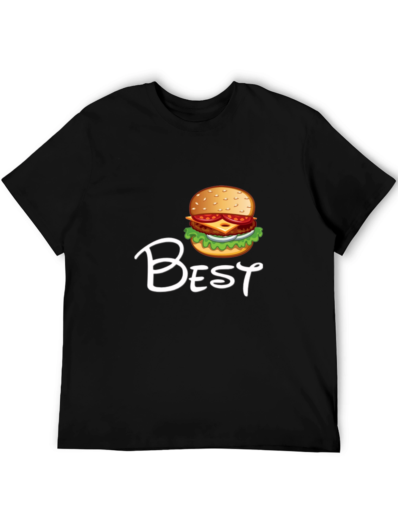 Best Burger Graphic Black T-Shirt - Casual Menswear