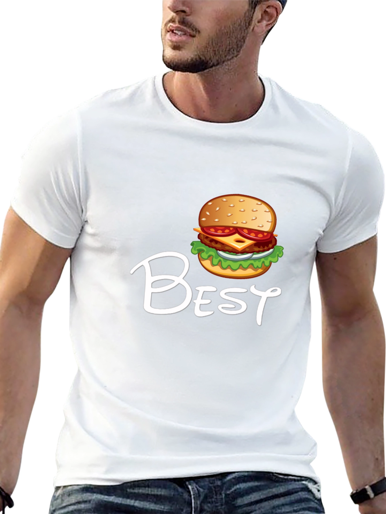 Best Burger Graphic Black T-Shirt - Casual Menswear