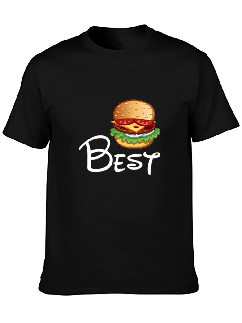 Best Burger Graphic Black T-Shirt - Casual Menswear