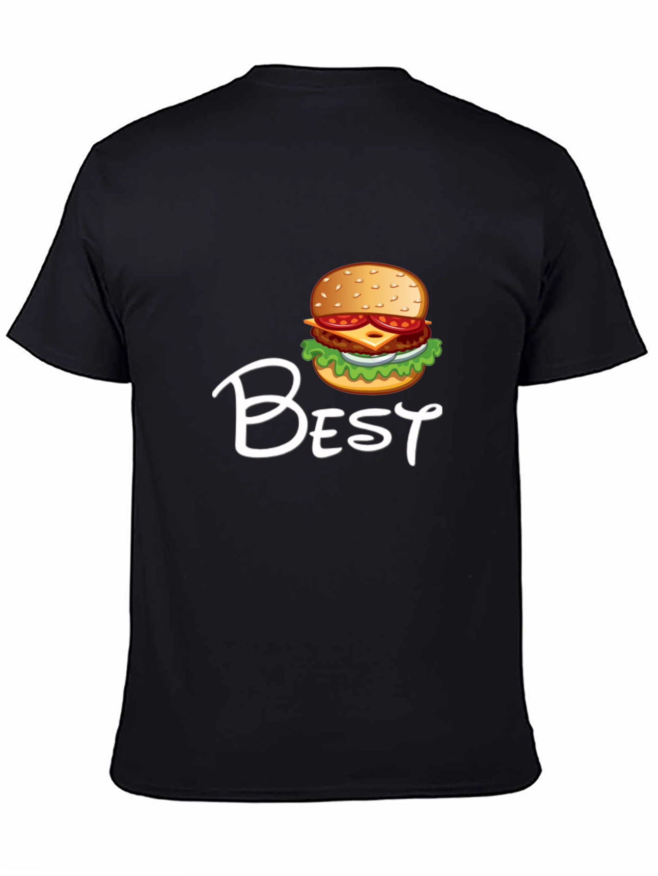 Best Burger Graphic Black T-Shirt - Casual Menswear