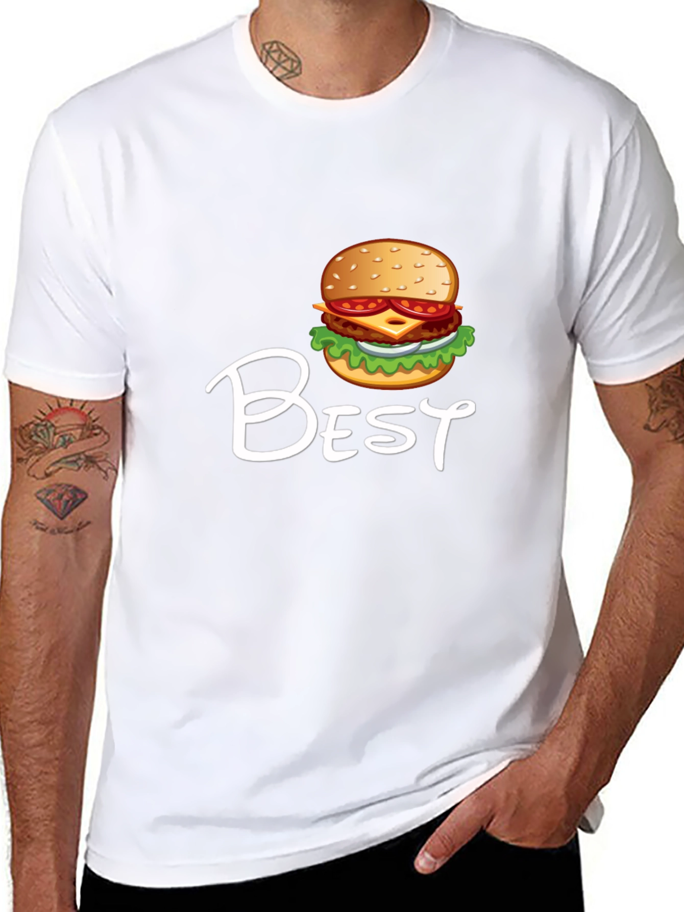 Best Burger Graphic Black T-Shirt - Casual Menswear