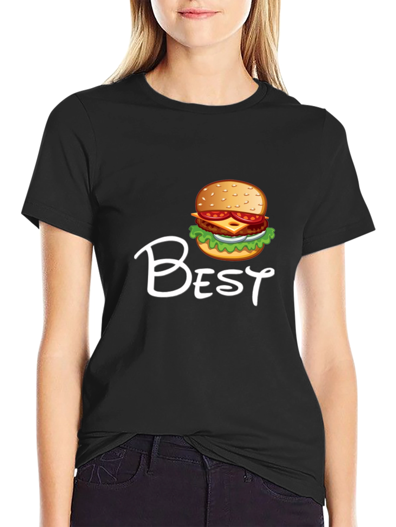 Best Burger Graphic Black T-Shirt - Casual Menswear