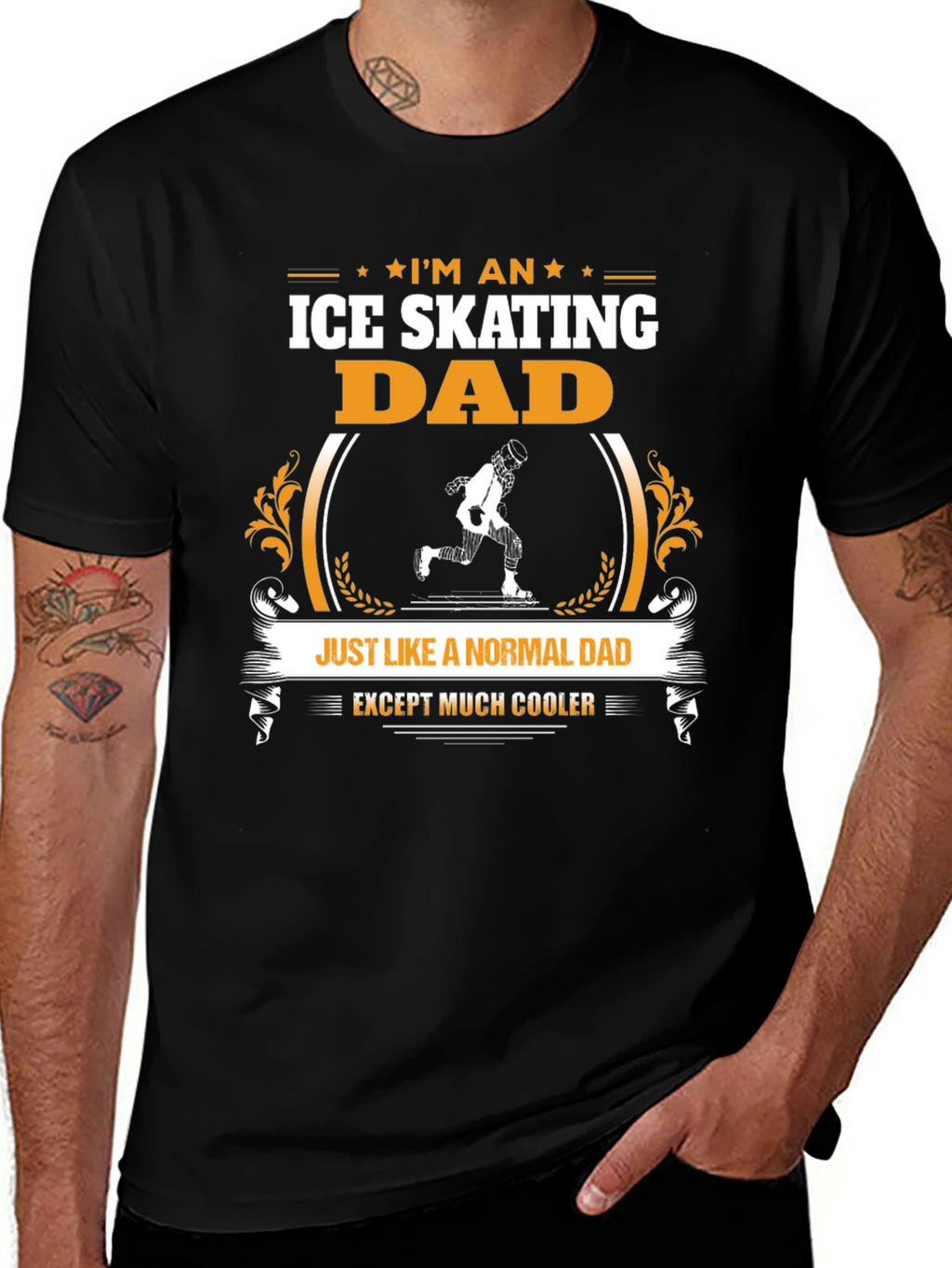 Ice Skating Dad T-Shirt - Cool Fathers Day Gift