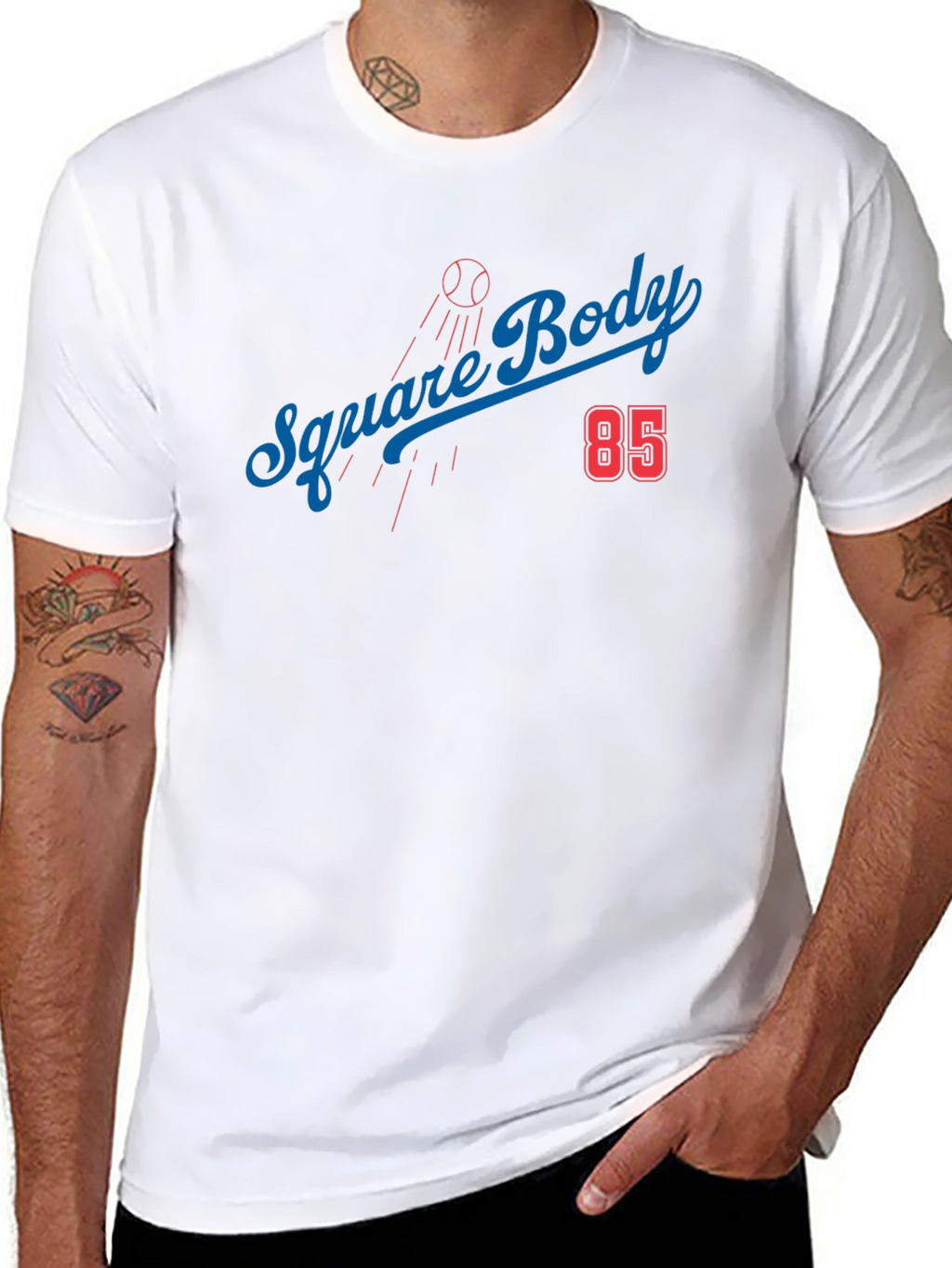 Square Body 85 Baseball T-Shirt