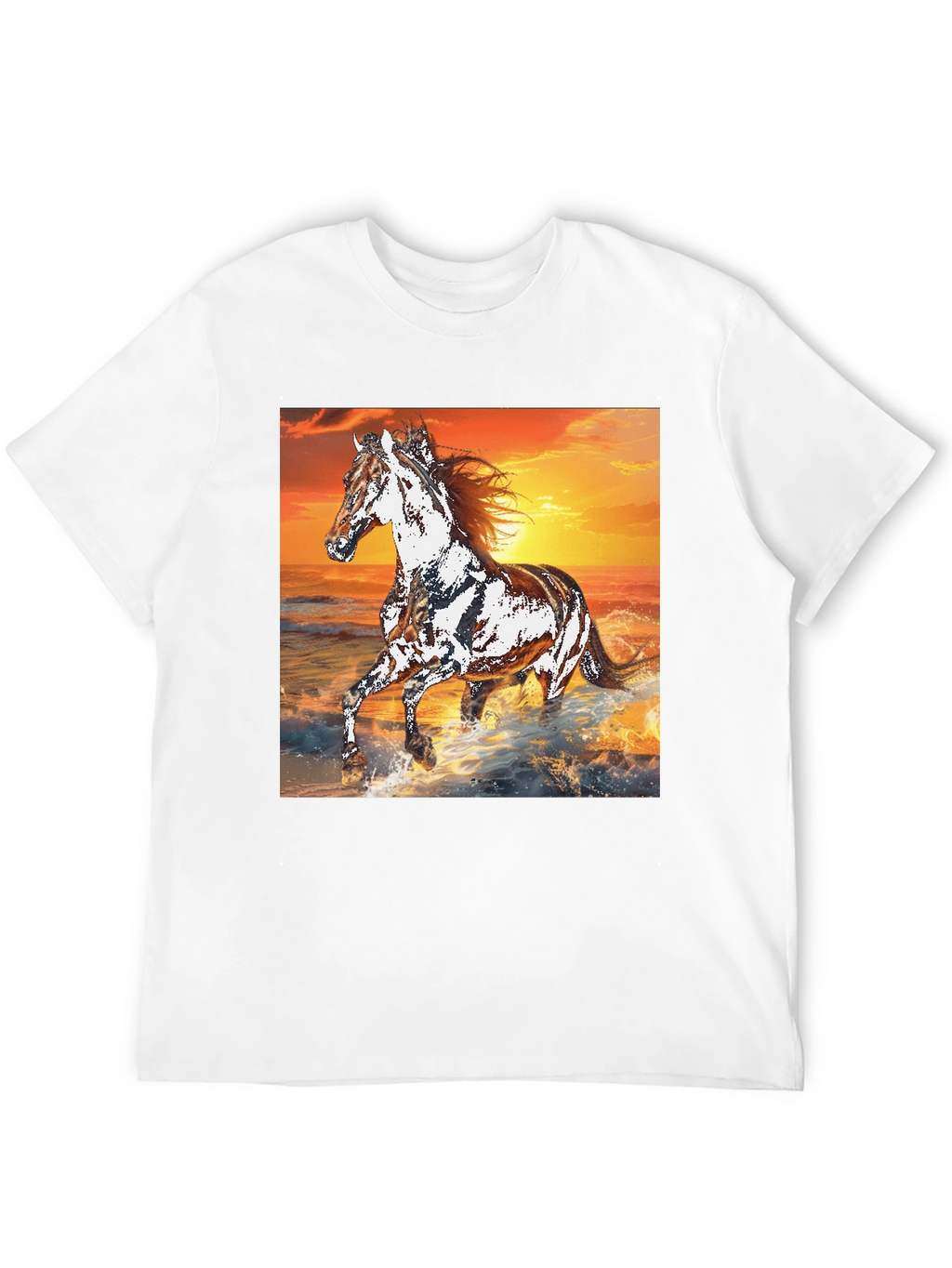 Horse Sunset Graphic Tee - Black