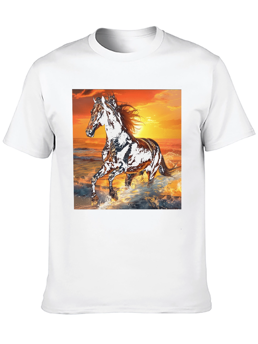 Horse Sunset Graphic Tee - Black