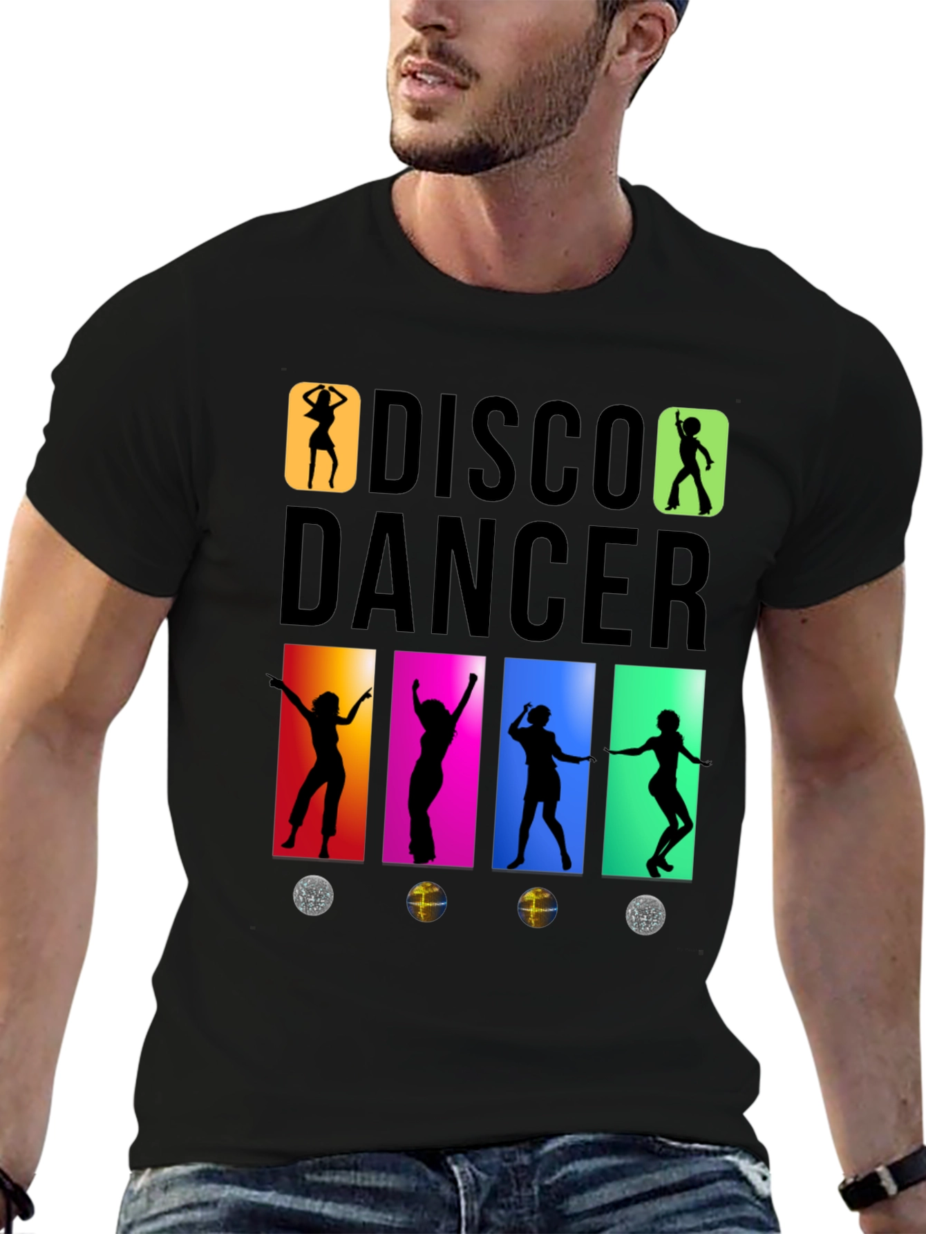 Retro Disco Dancer Graphic T-Shirt