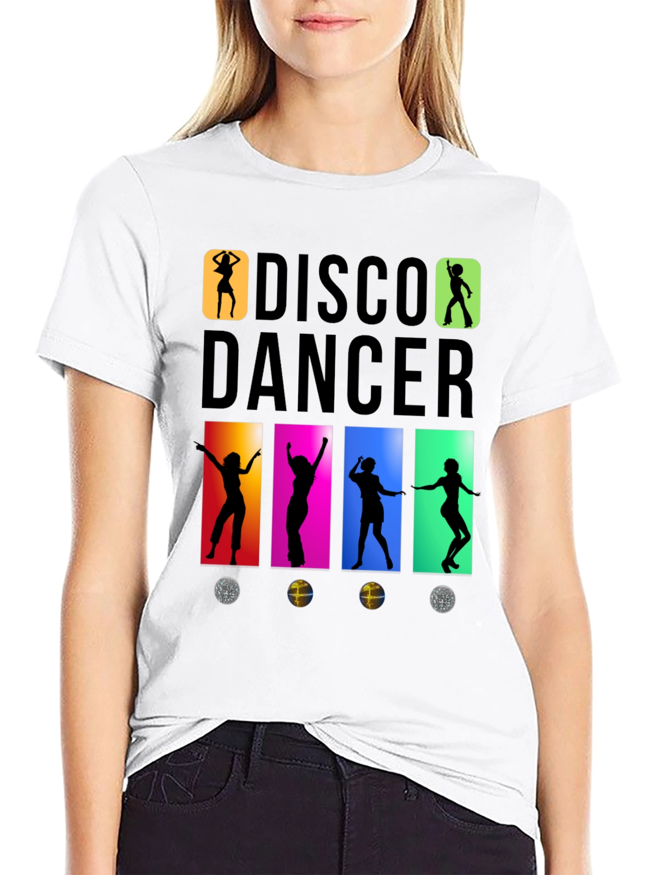 Retro Disco Dancer Graphic T-Shirt