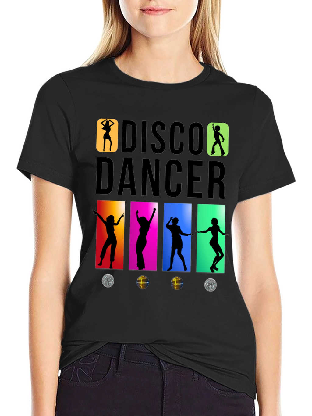 Retro Disco Dancer Graphic T-Shirt