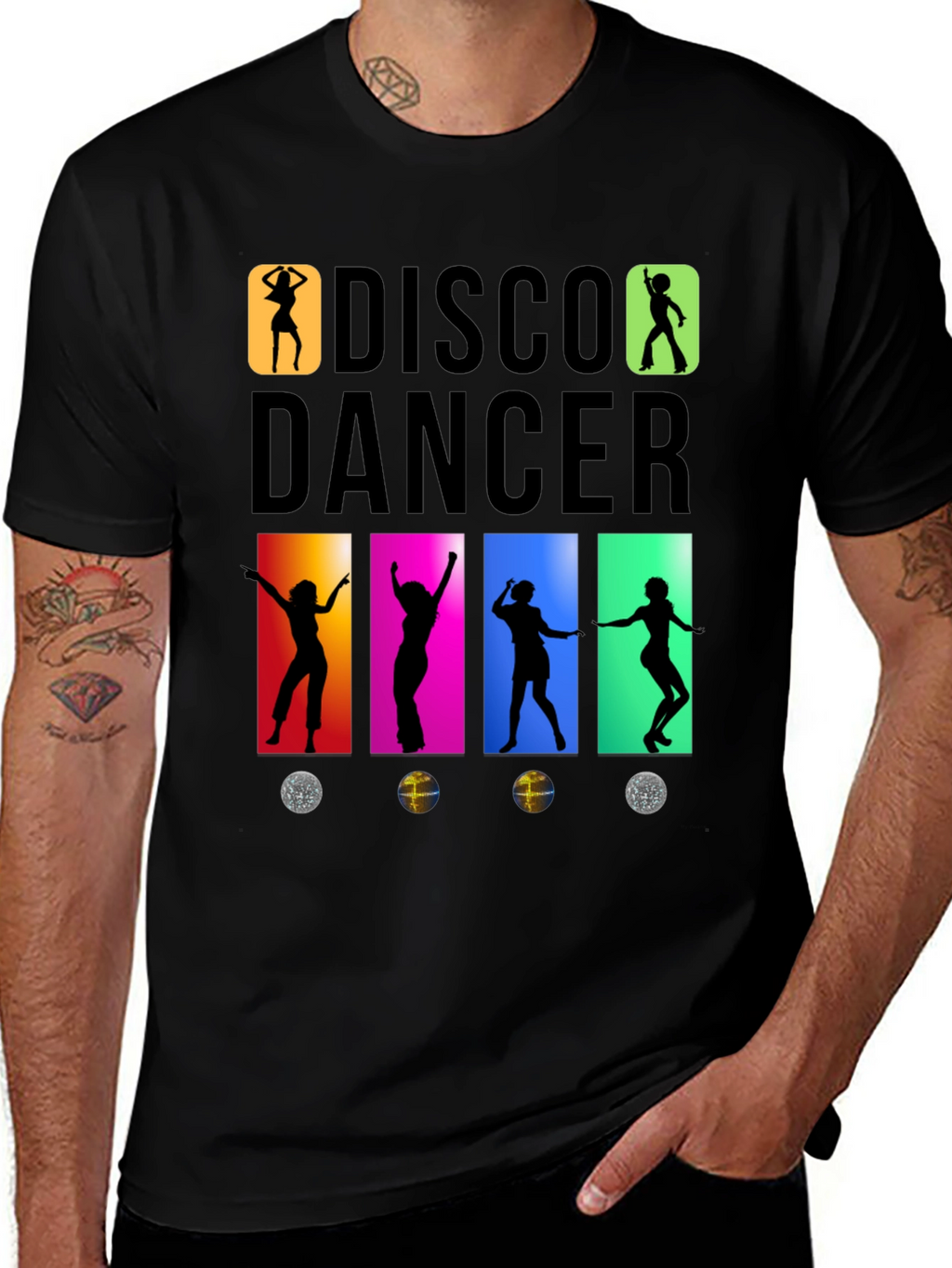 Retro Disco Dancer Graphic T-Shirt