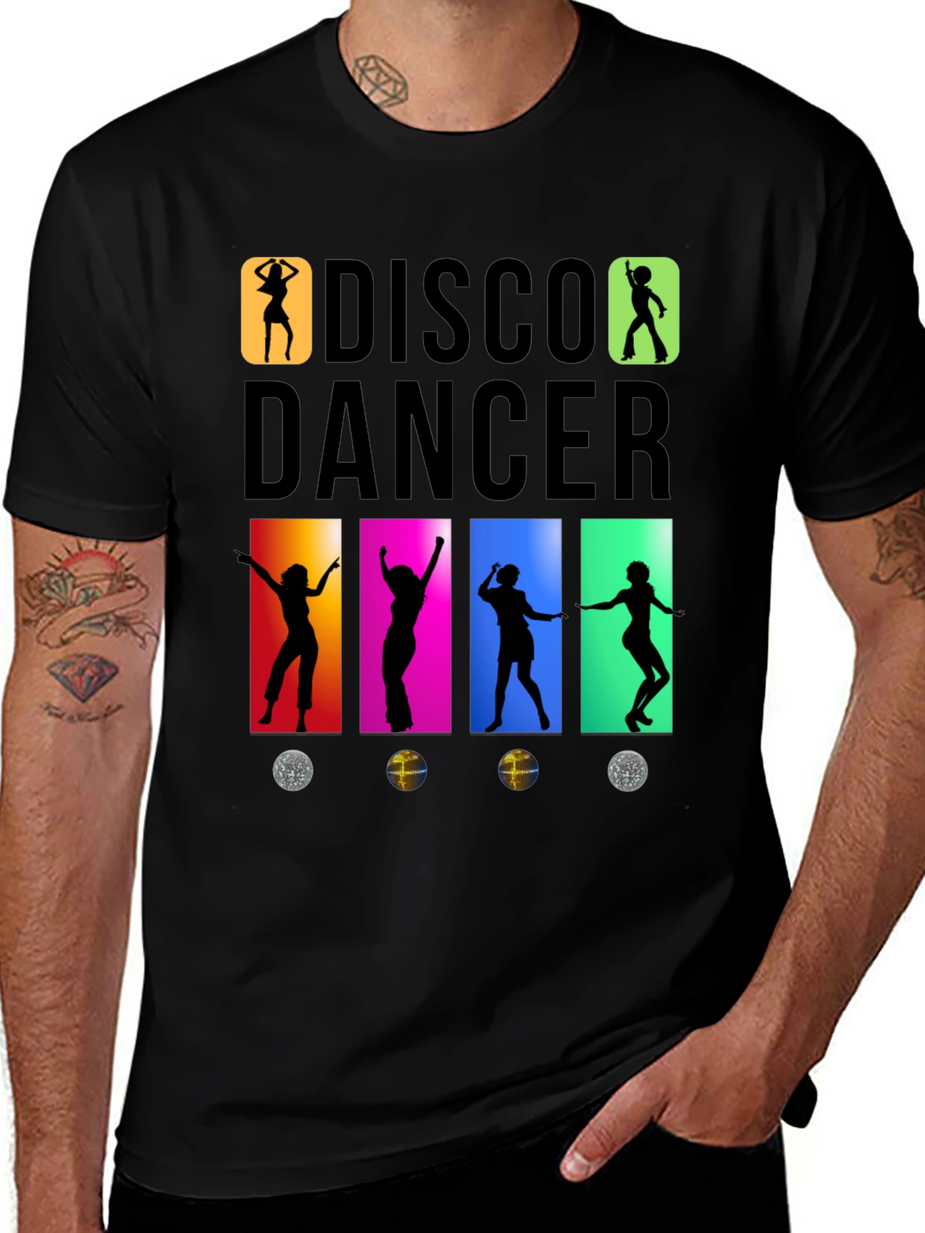 Retro Disco Dancer Graphic T-Shirt