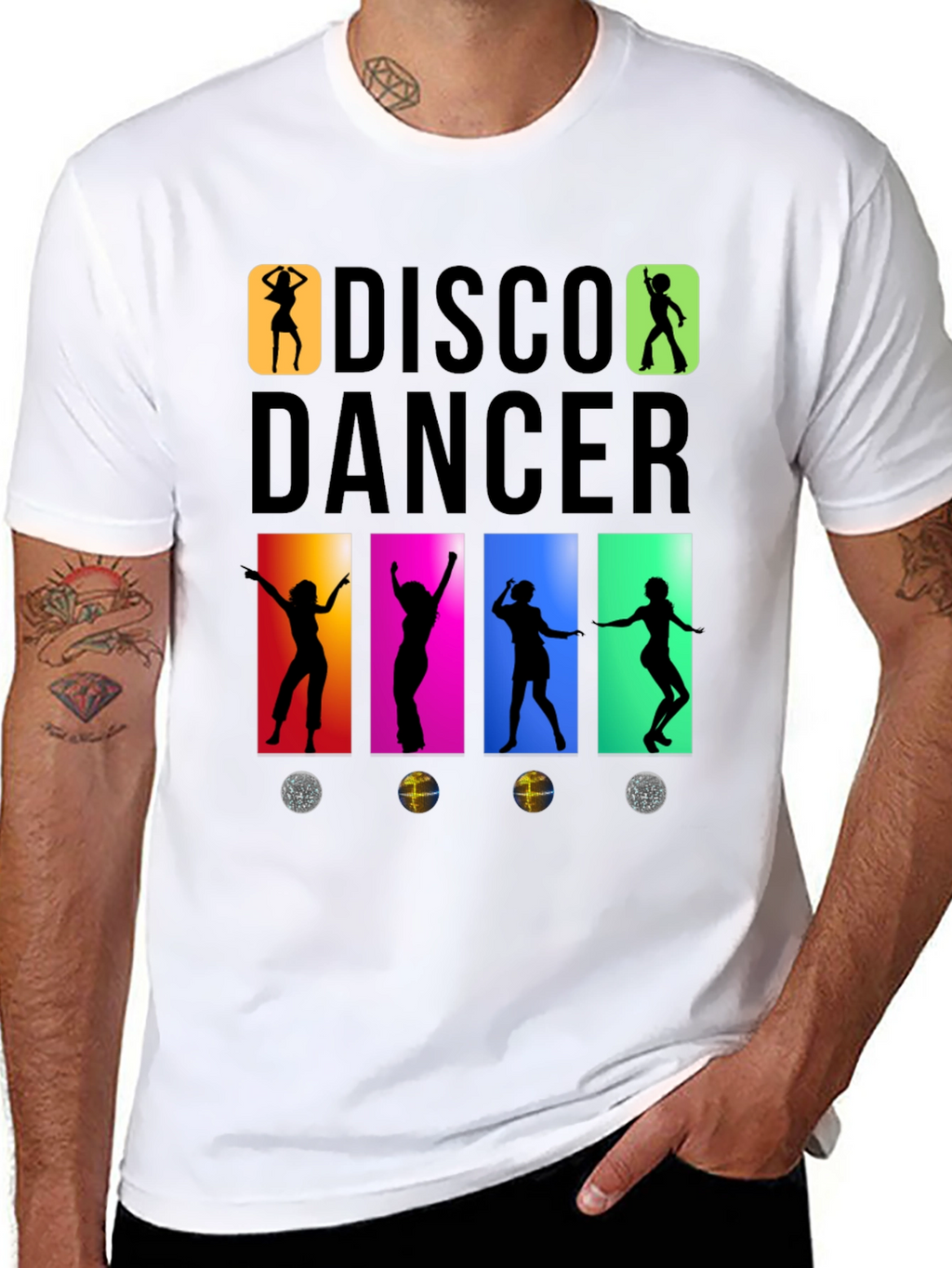 Retro Disco Dancer Graphic T-Shirt