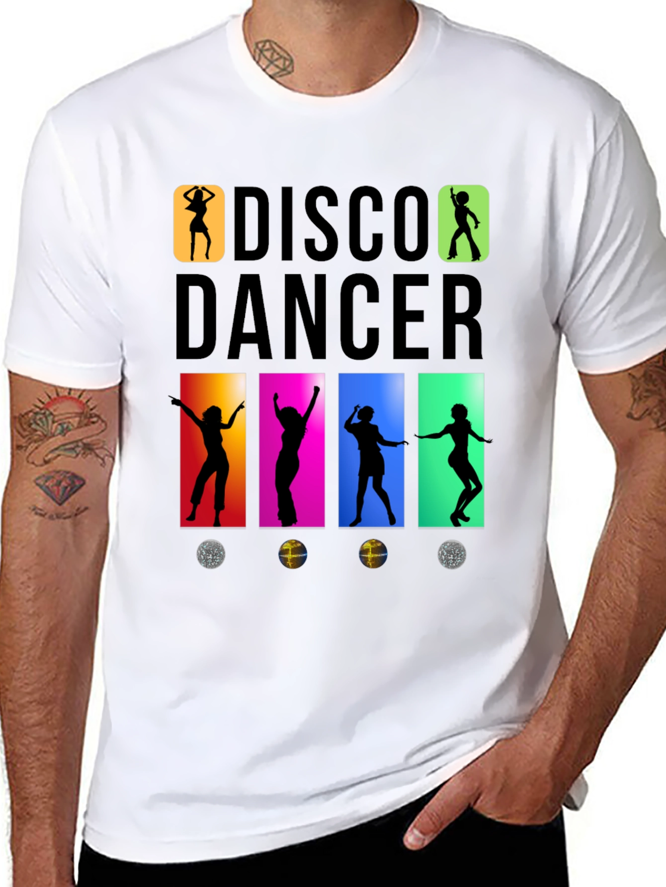Retro Disco Dancer Graphic T-Shirt