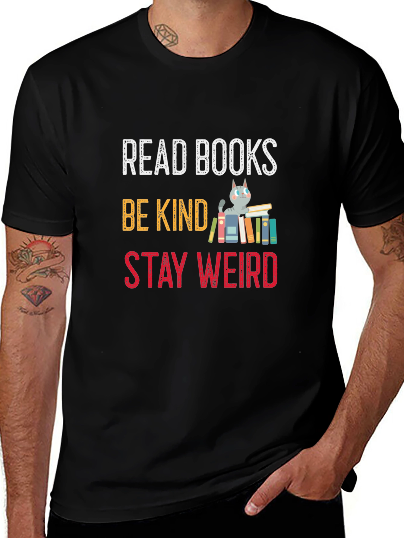 Read Books Be Kind Stay Weird T-Shirt