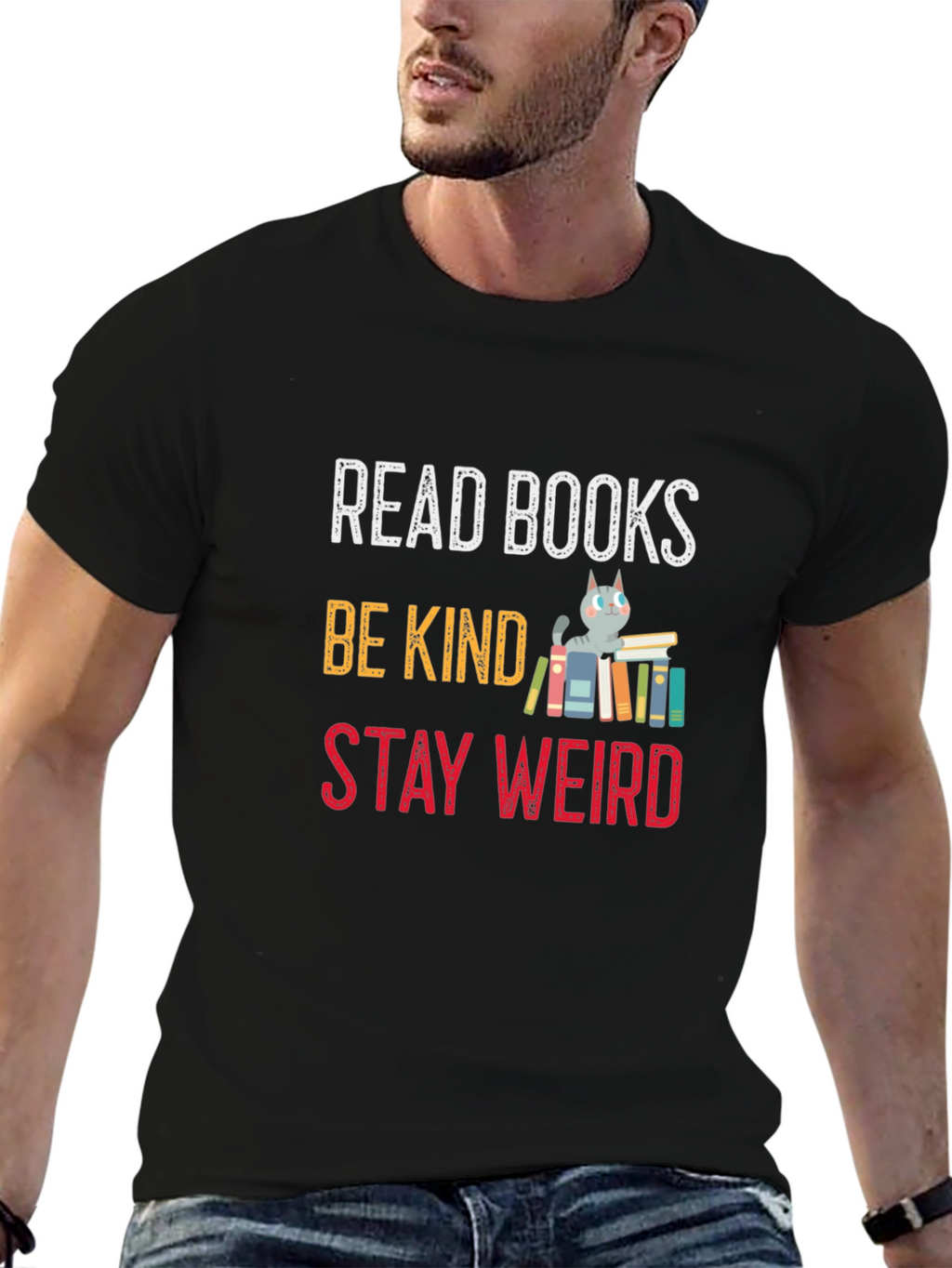 Read Books Be Kind Stay Weird T-Shirt