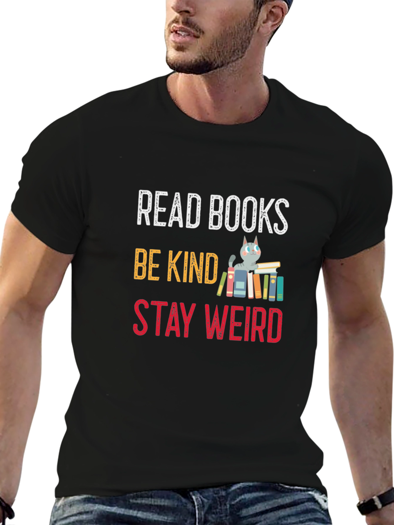 Read Books Be Kind Stay Weird T-Shirt