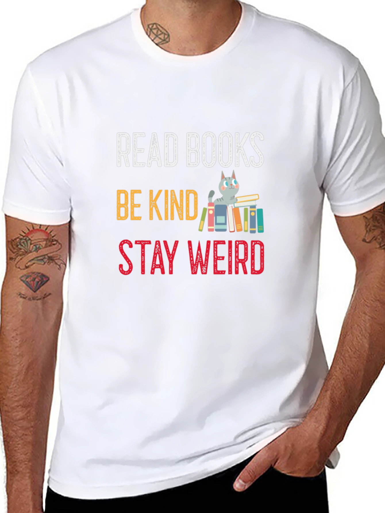 Read Books Be Kind Stay Weird T-Shirt