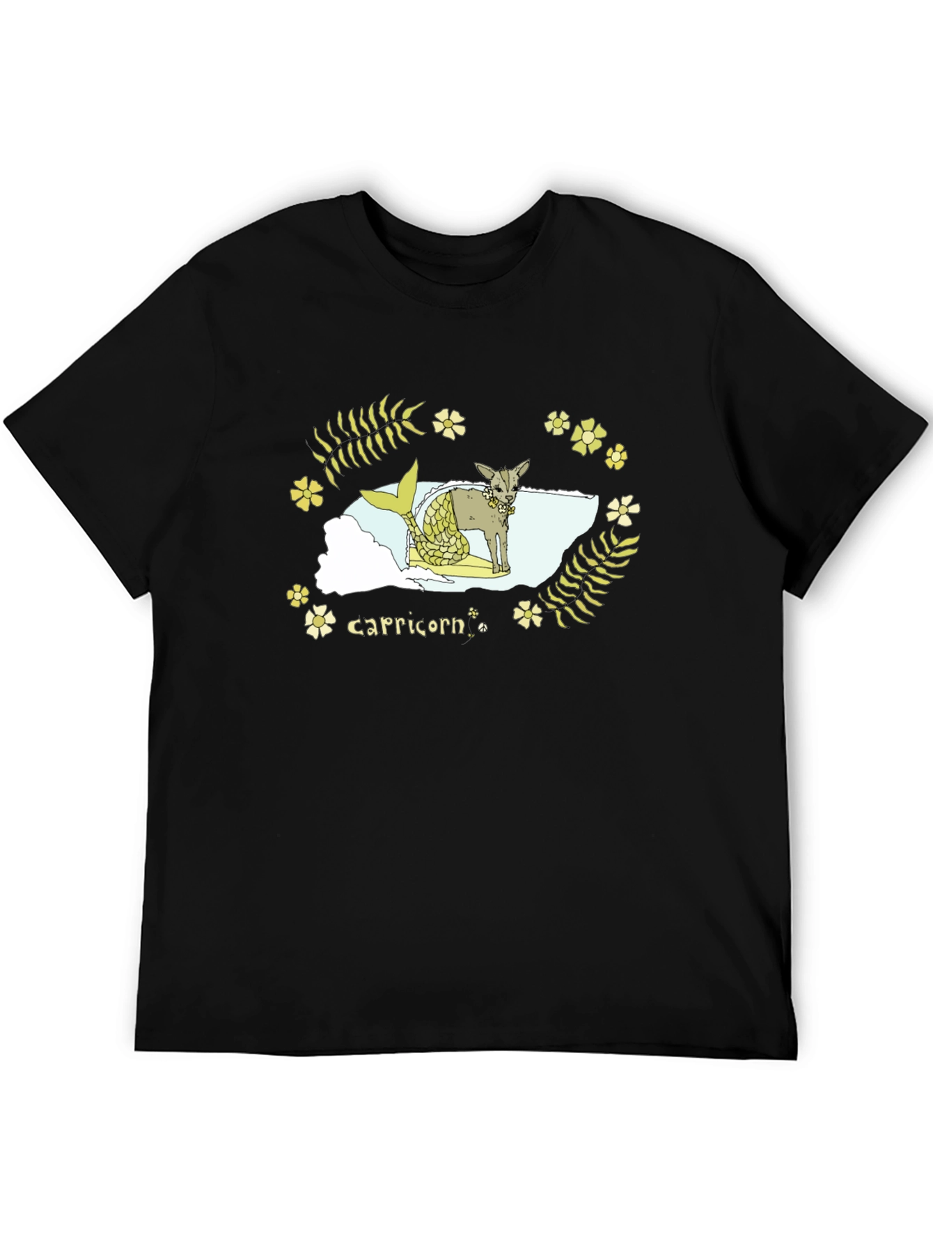 Capricorn Dog Mermaid Graphic Tee - Zodiac T-Shirt