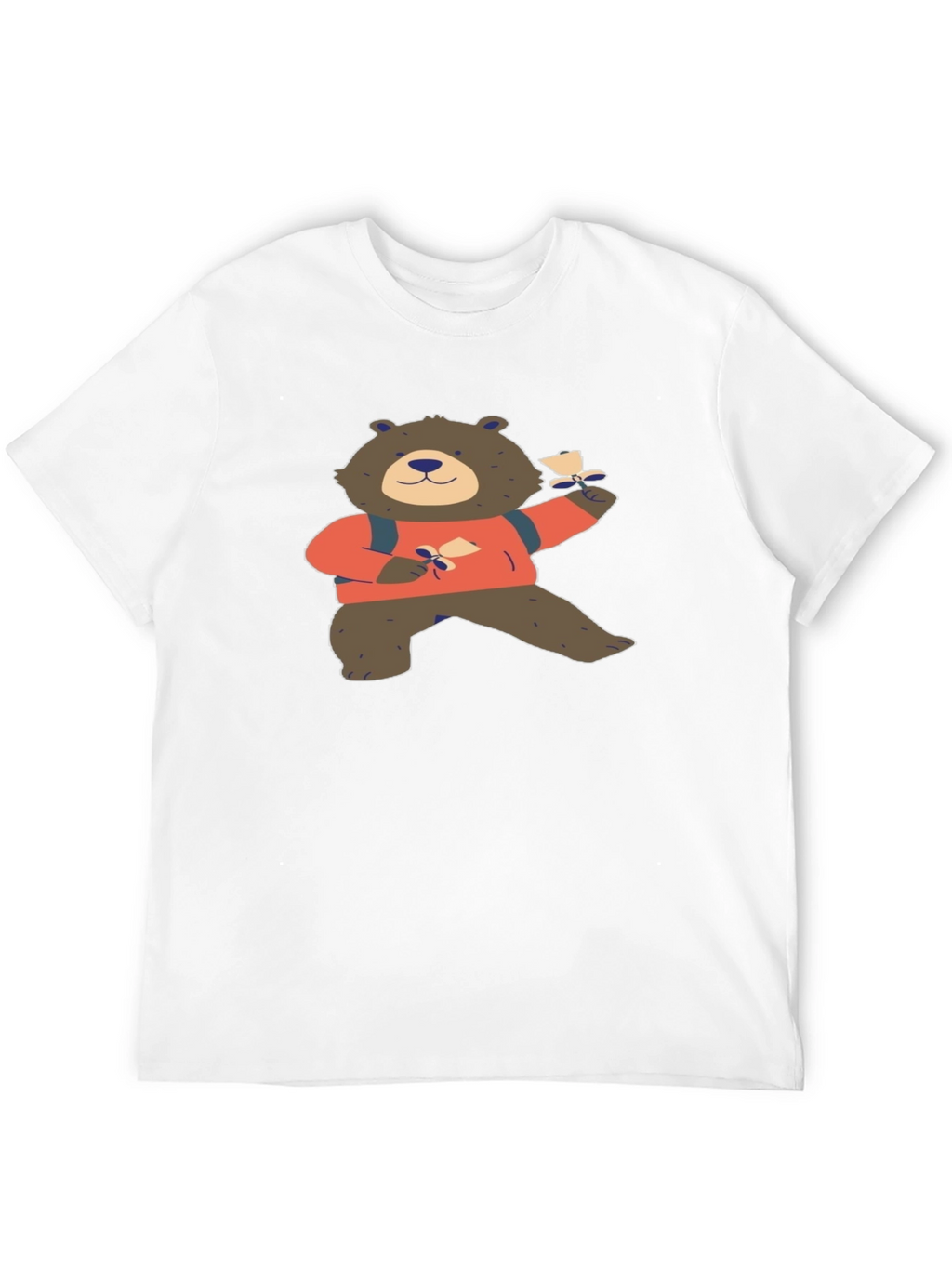 Bear with Letter Graphic T-Shirt