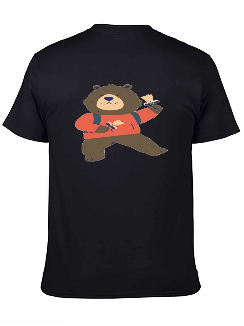 Bear with Letter Graphic T-Shirt