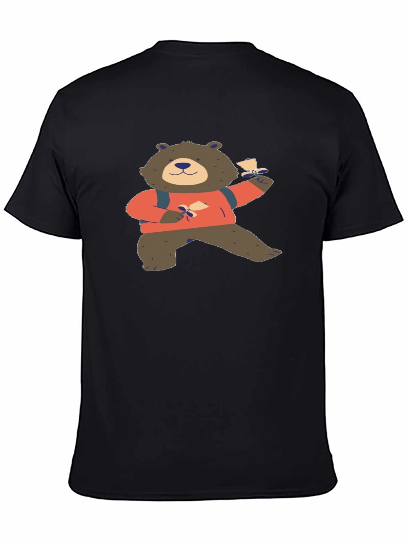 Bear with Letter Graphic T-Shirt