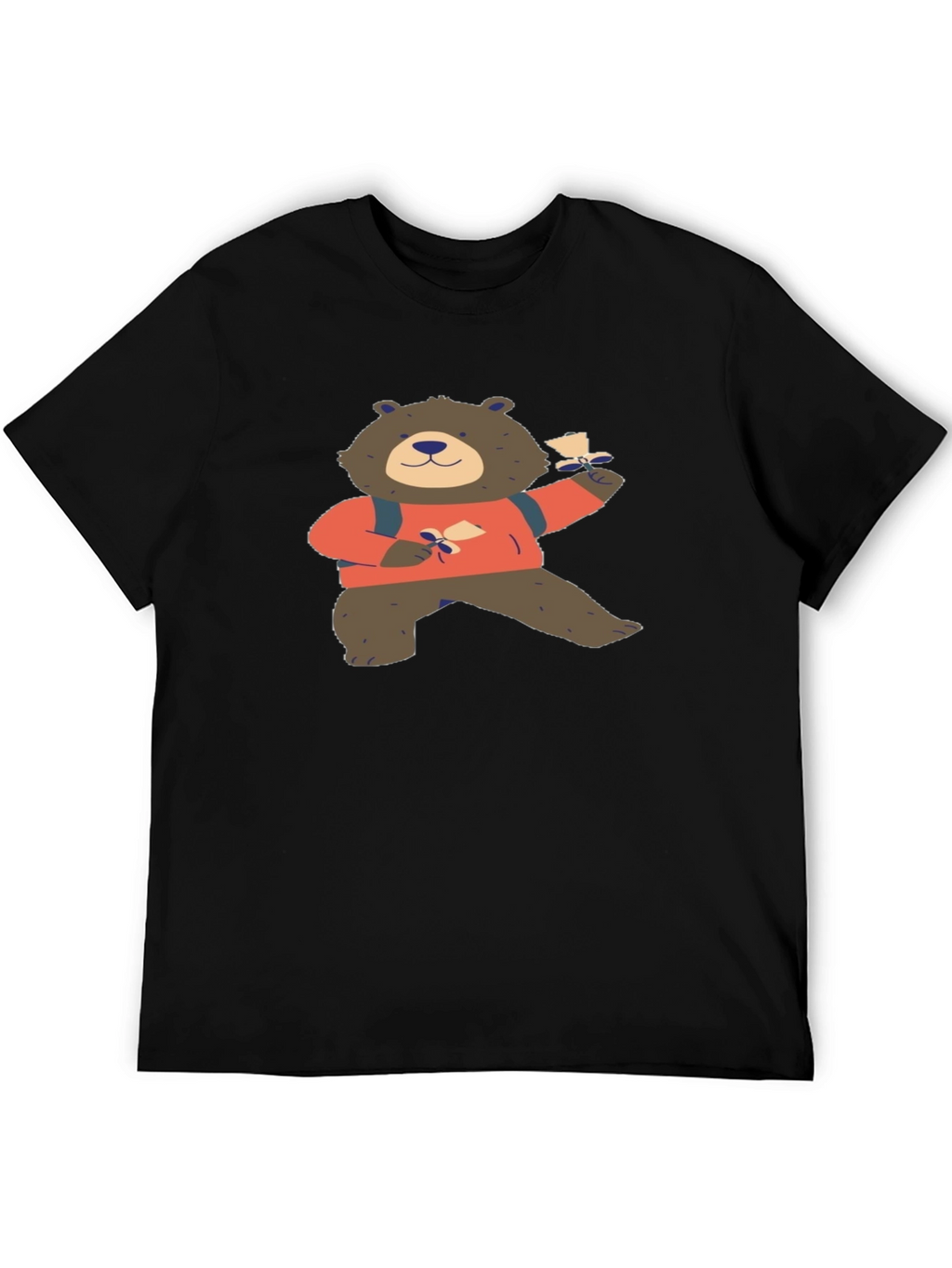 Bear with Letter Graphic T-Shirt