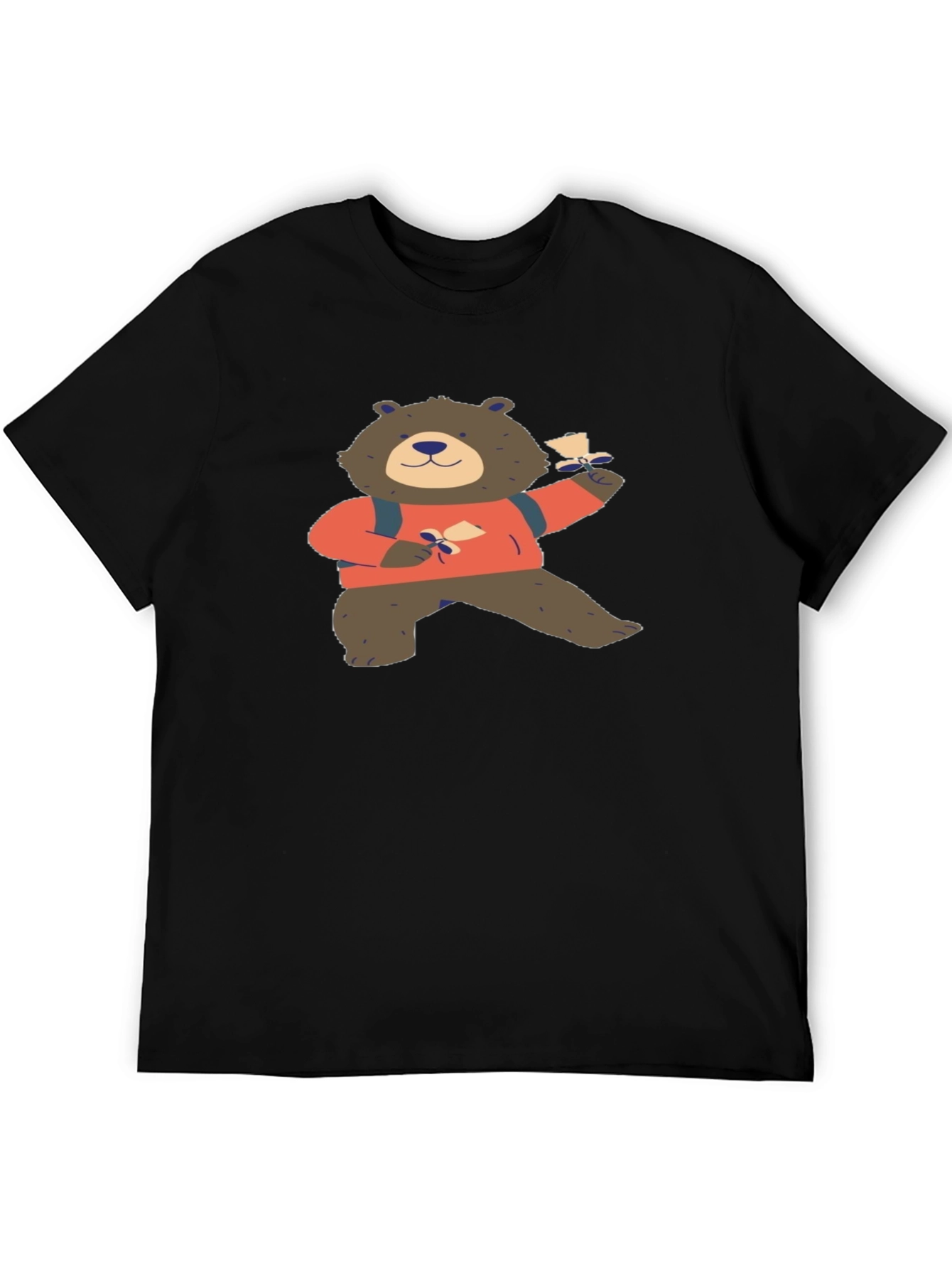 Bear with Letter Graphic T-Shirt