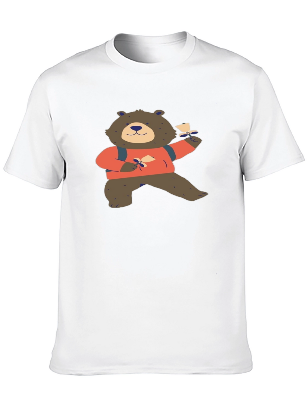 Bear with Letter Graphic T-Shirt