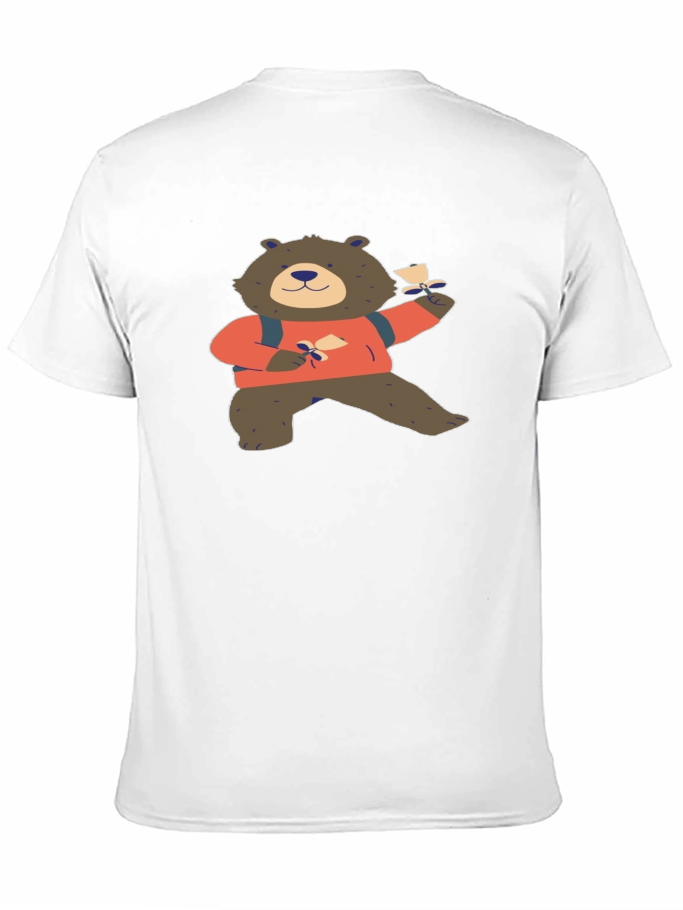 Bear with Letter Graphic T-Shirt