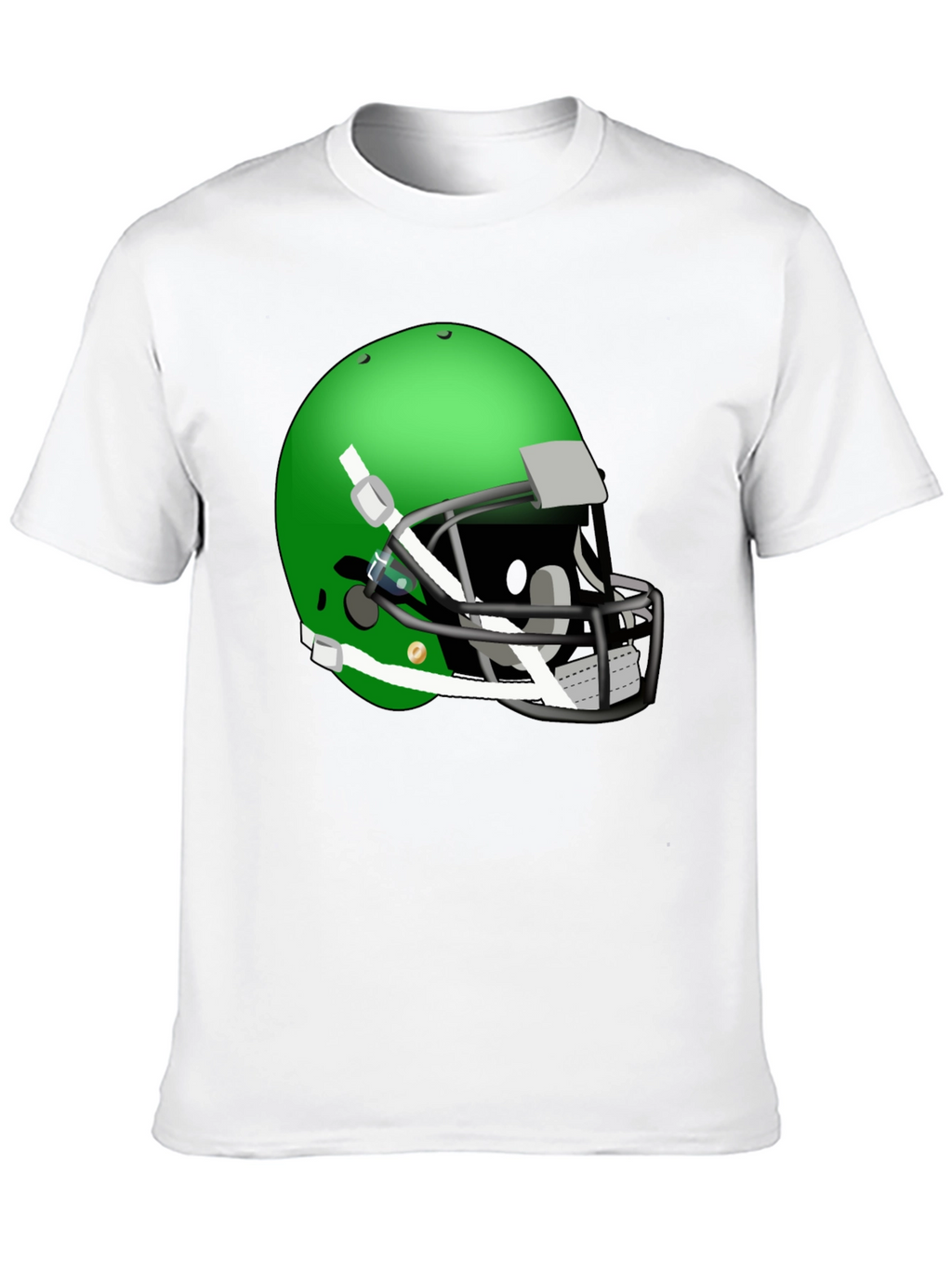 Football Helmet Graphic Tee - Black Cotton Shirt