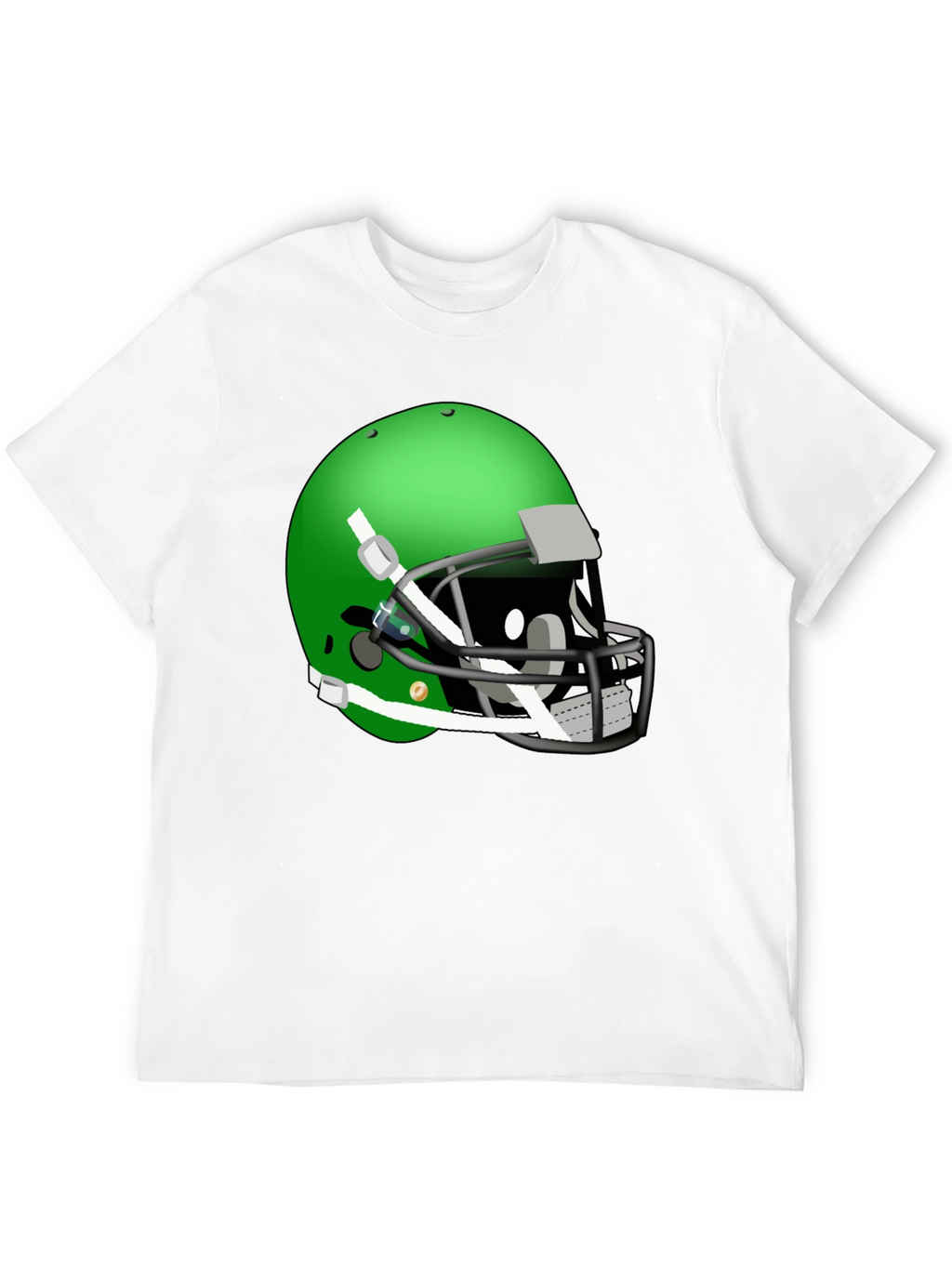 Football Helmet Graphic Tee - Black Cotton Shirt