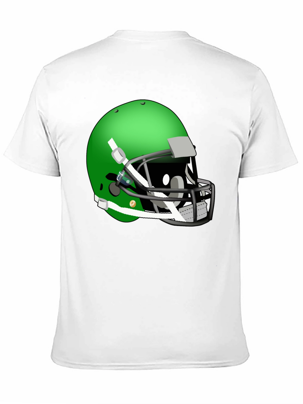 Football Helmet Graphic Tee - Black Cotton Shirt
